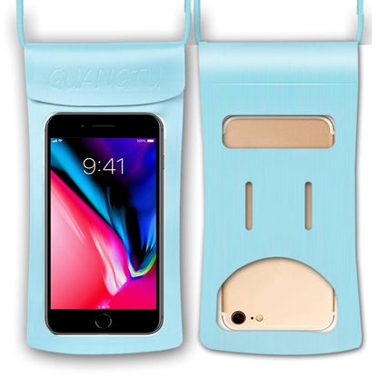TPU Transparent Touch Screen Phone 30m Waterproof Bag Outdoor Rafting Phone Case(Water Blue)