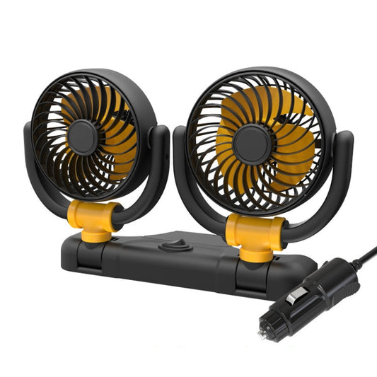 SUITU Ventilateur de refroidissement pliable pour voiture, ventilateur de réduction de température estival pour automobile, modèle : Double allume-cigare 12 V alimenté