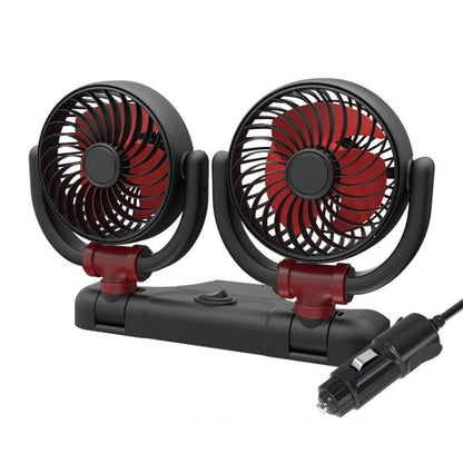 SUITU Car Foldable Cooling Fan Automobile Summer Temperature Reduction Fan, Model: Dual 24V Cigarette Lighter Energized