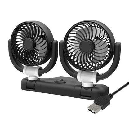 SUITU Ventilateur de refroidissement pliable pour voiture, ventilateur de réduction de température estivale, modèle : Double USB 5V alimenté