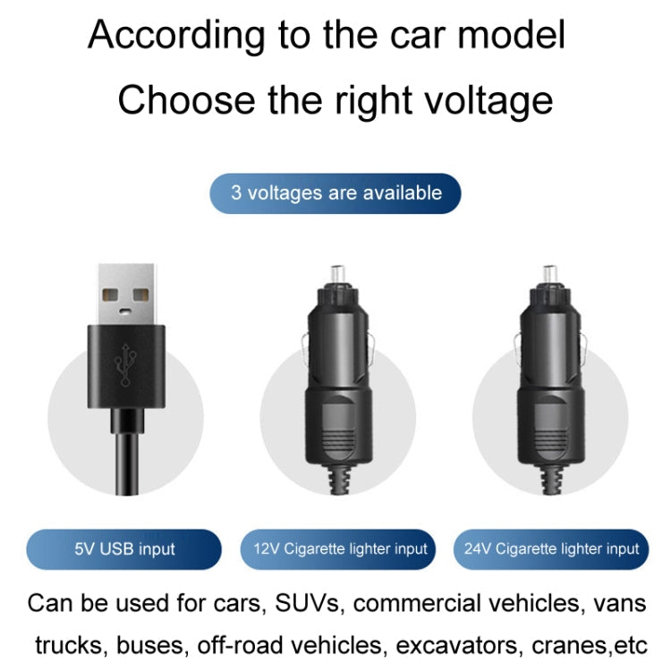 SUITU Car Foldable Cooling Fan Automobile Summer Temperature Reduction Fan, Model: Dual 24V Cigarette Lighter Energized