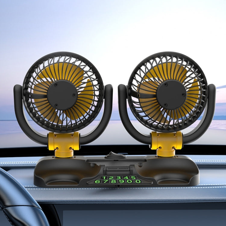 SUITU Car Foldable Cooling Fan Automobile Summer Temperature Reduction Fan, Model: Dual 24V Cigarette Lighter Energized