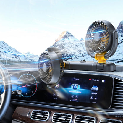 SUITU Car Foldable Cooling Fan Automobile Summer Temperature Reduction Fan, Model: Dual 24V Cigarette Lighter Energized