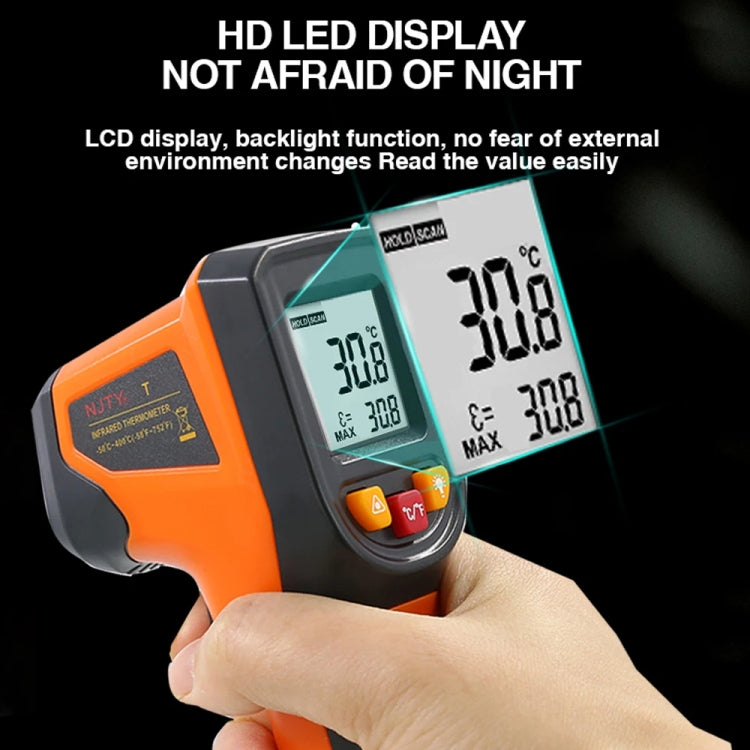 NJTY Digital Display High-Precision Infrared Thermometer For Bakery Kitchen Industry, Spec: T600