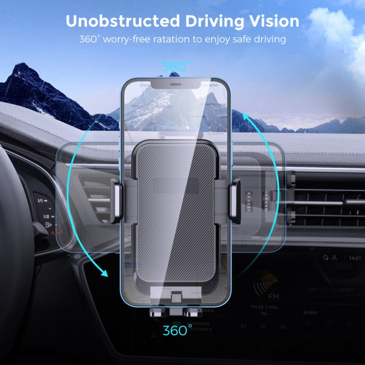 TRONWIN JY03 Support de Téléphone pour Grille d'Aération de Voiture Fixation pour Tableau de Bord (Noir)