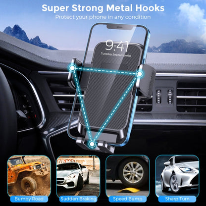 TRONWIN JY03 Support de Téléphone pour Grille d'Aération de Voiture Fixation pour Tableau de Bord (Noir)
