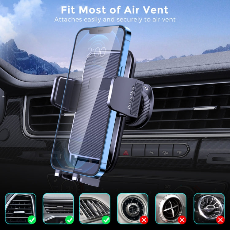 TRONWIN JY03 Support de Téléphone pour Grille d'Aération de Voiture Fixation pour Tableau de Bord (Noir)