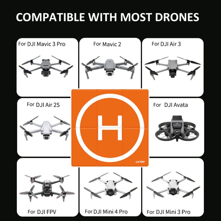 LKTOP 65cm Drone Universal Landing Pad Double-sided Waterproof Foldable RC Aircraft Launch Mat