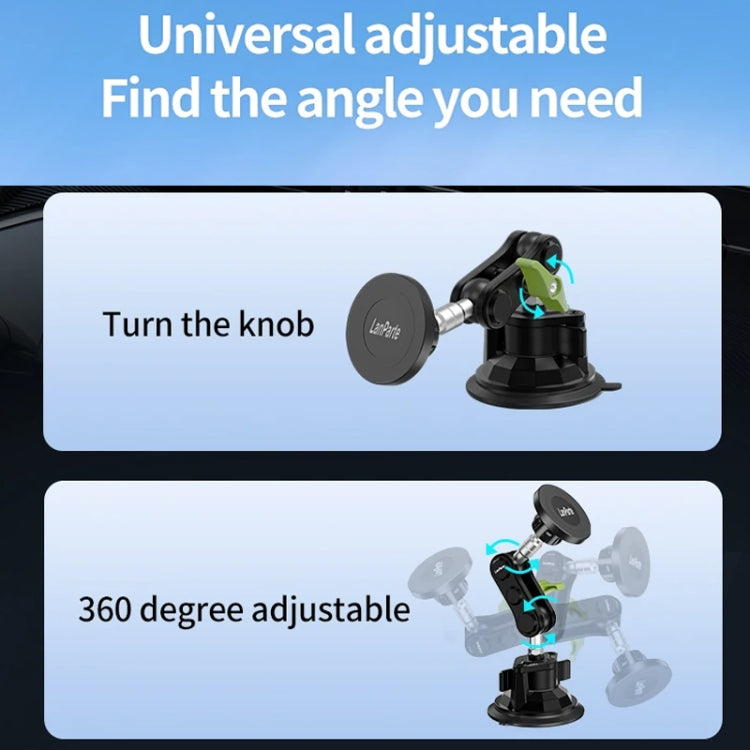 Lanparte Magnetic Car Phone Holder Adjustable Suction Cup Navigation Stand RBA-M01NLB