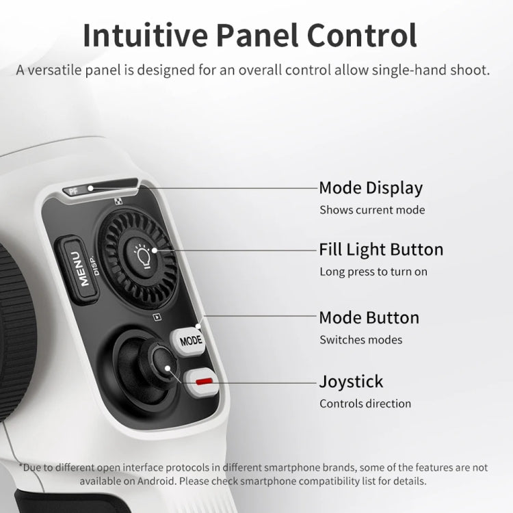 ZHIYUN Smooth 5S 3-Axis Smartphone Handheld Gimbals Stabilizer, Spec: Standard Black