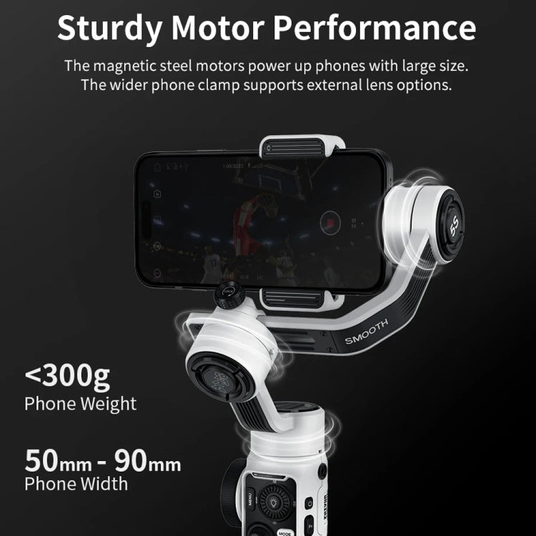 ZHIYUN Smooth 5S 3-Axis Smartphone Handheld Gimbals Stabilizer, Spec: Standard Black