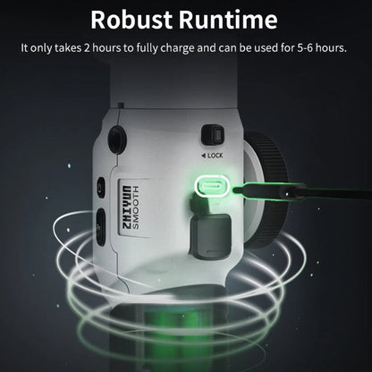 ZHIYUN Smooth 5S 3-Axis Smartphone Handheld Gimbals Stabilizer, Spec: Standard Black