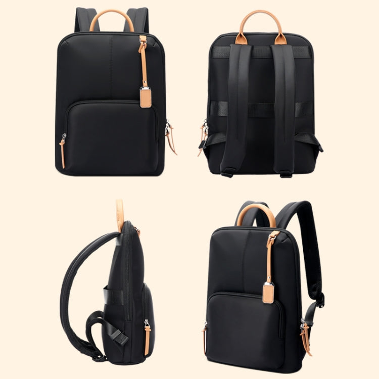 Bopai 62-126521 14-inch Laptop Thin and Light Business Waterproof Backpack(Black)