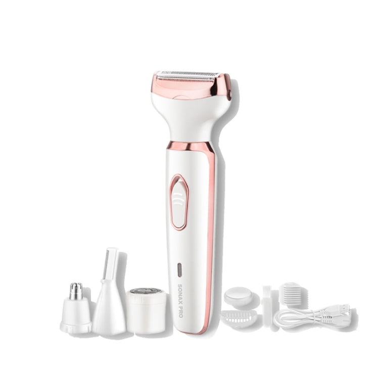 SONAX PRO SN-8666 Appareil épilateur 4-en-1 lavable rechargeable pour femmes (Blanc)