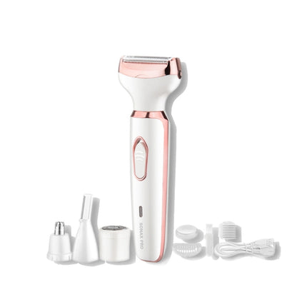 SONAX PRO SN-8666 Appareil épilateur 4-en-1 lavable rechargeable pour femmes (Blanc)