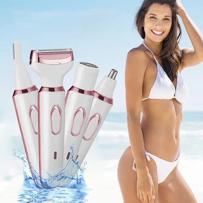 SONAX PRO SN-8666 Appareil épilateur 4-en-1 lavable rechargeable pour femmes (Blanc)