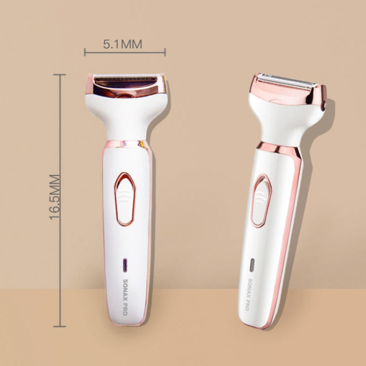 SONAX PRO SN-8666 Appareil épilateur 4-en-1 lavable rechargeable pour femmes (Blanc)