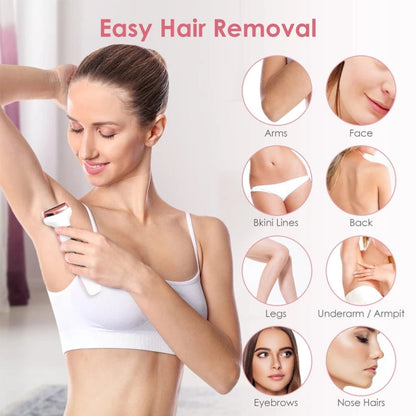 SONAX PRO SN-8666 Appareil épilateur 4-en-1 lavable rechargeable pour femmes (Blanc)