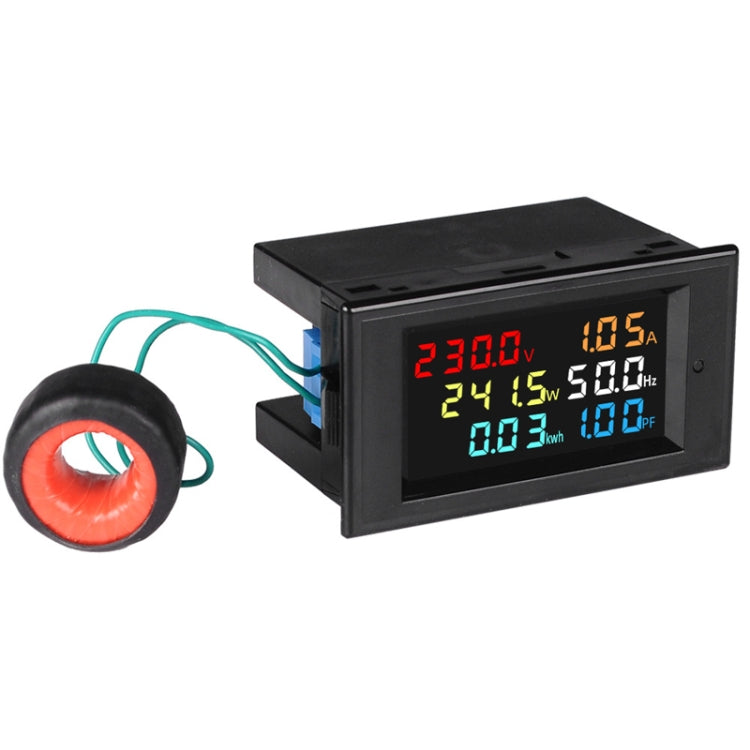 SINOTIMER SPM003 AC LED Digital Voltmeter Frequency Factors Meter Power Monitor, Specification: AC80-300V 100A