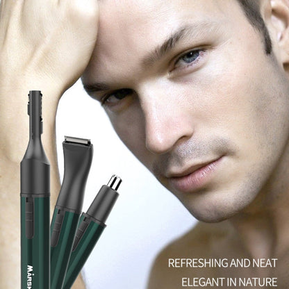 MARSKE  MS-7111 3 In 1 Electric Nose Hair Trimmer Type-C Rechargeable Grooming Instrument(Green)