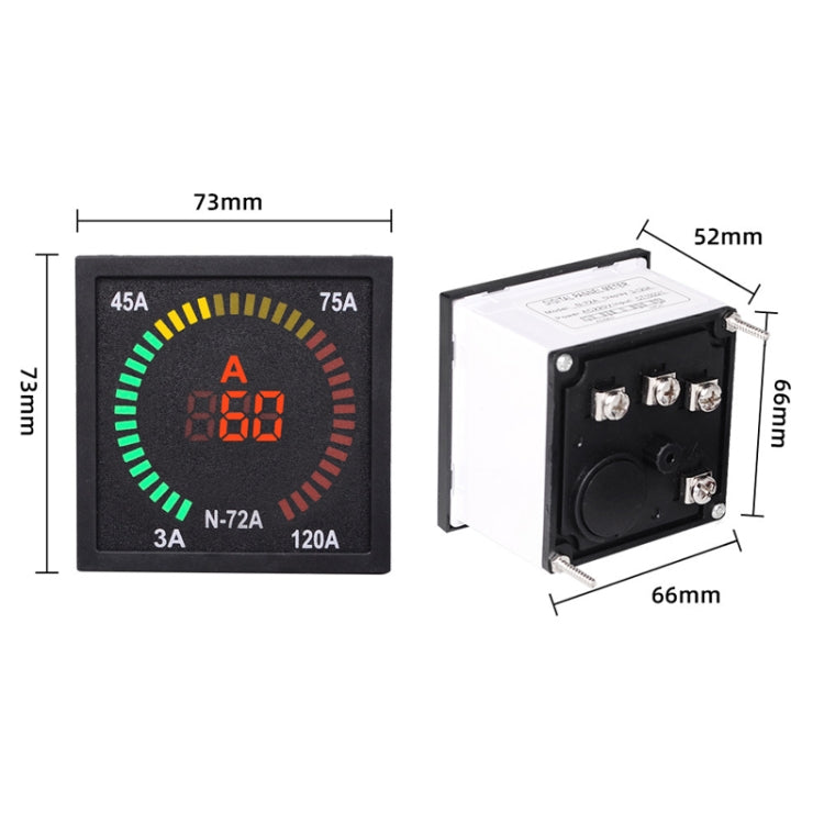 SINOTIMER N-72A AC Current Signal Indicator Square Turntable LED Digital Ammeter