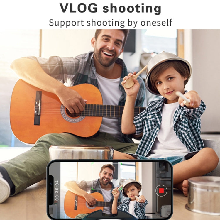 Hishell Rechargeable AI Face Intelligent Follow Shot Gimbal Cell Phone Live Streaming Video Stabilizer(White)