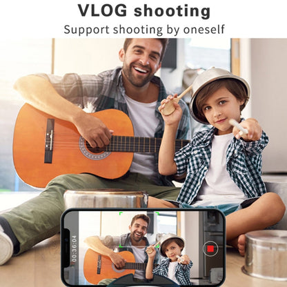 Hishell Rechargeable AI Face Intelligent Follow Shot Gimbal Cell Phone Live Streaming Video Stabilizer(White)