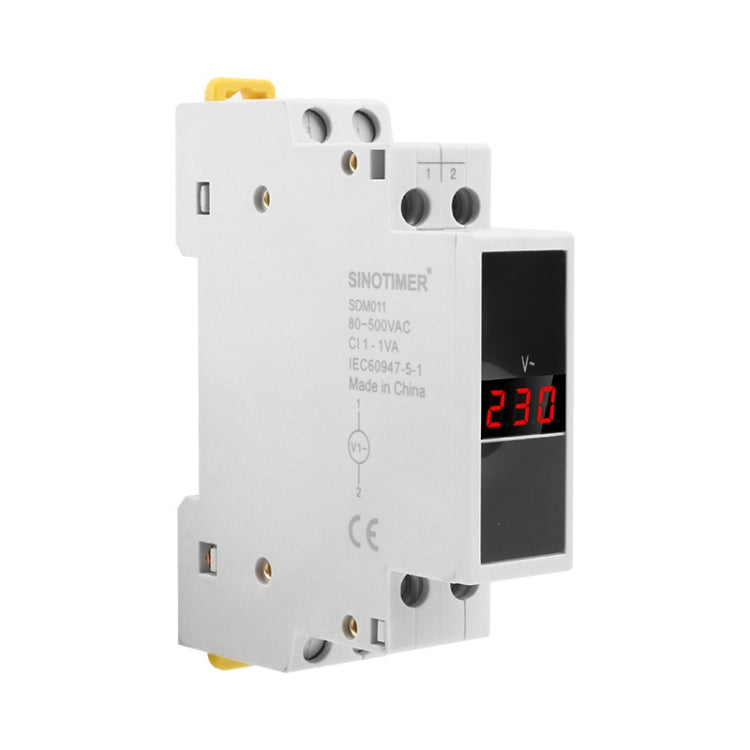 Voltmètre numérique monophasé CA modulaire type rail DIN SINOTIMER SDM011 Instrumentation électronique