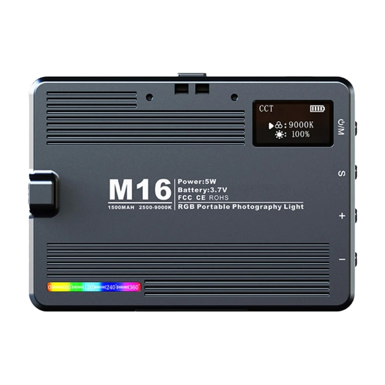 Lampe de poche rechargeable Desiontal M16 RGB Mini lumière de photographie LED Lumière d'appoint pour prise de vue en extérieur