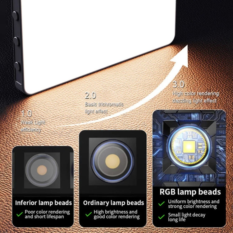 Lampe de poche rechargeable Desiontal M16 RGB Mini lumière de photographie LED Lumière d'appoint pour prise de vue en extérieur