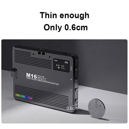 Lampe de poche rechargeable Desiontal M16 RGB Mini lumière de photographie LED Lumière d'appoint pour prise de vue en extérieur