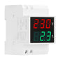 SINOTIMER SDM003-T Compteur de Tension et de Courant Monophasé AC Domestique à Double Affichage sur Rail DIN à 3 Chiffres