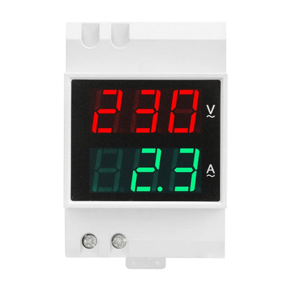 SINOTIMER SDM003-T Compteur de Tension et de Courant Monophasé AC Domestique à Double Affichage sur Rail DIN à 3 Chiffres
