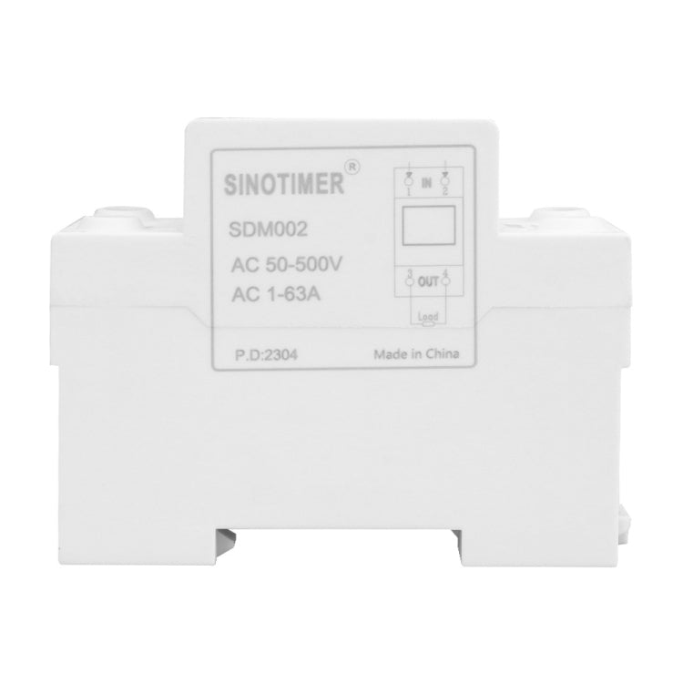 SINOTIMER SDM002 Household DIN Rail Single-Phase AC Dual Display Voltage And Current Meter(100A External Intestinal Sensor)