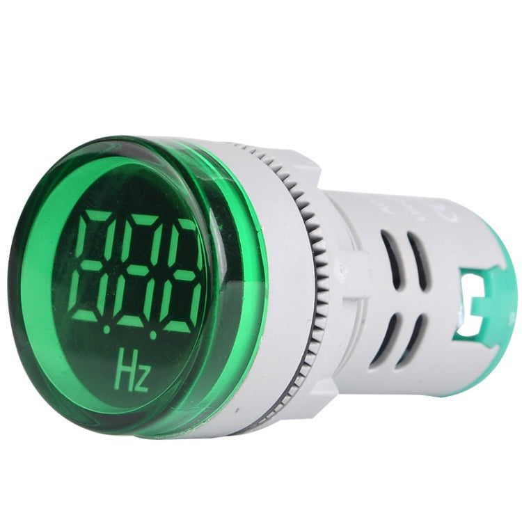 SINOTIMER ST16HZ Fréquence AC 20-75Hz 22mm Ouverture Ronde Voyant Lumineux Numérique LED (04 Vert)