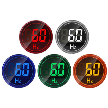 SINOTIMER ST16HZ Fréquence AC 20-75Hz 22mm Ouverture Ronde Voyant Lumineux Numérique LED (04 Vert)