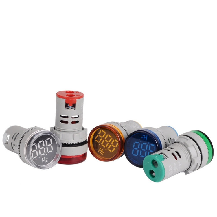 SINOTIMER ST16HZ Fréquence AC 20-75Hz 22mm Ouverture Ronde Voyant Lumineux Numérique LED (04 Vert)