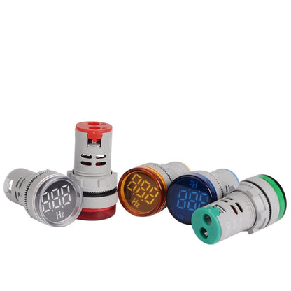 SINOTIMER ST16HZ Fréquence AC 20-75Hz 22mm Ouverture Ronde Voyant Lumineux Numérique LED (04 Vert)