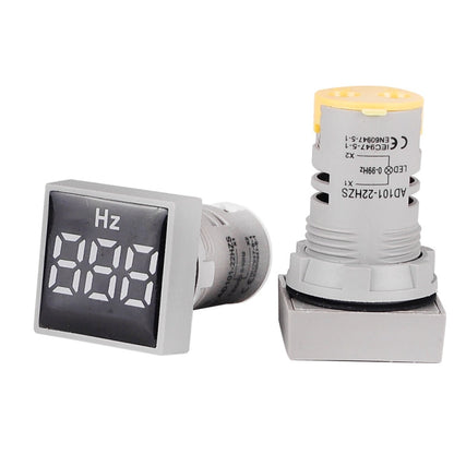 SINOTIMER ST17HZ 22mm Square LED Digital Display 50-75Hz AC Frequency Signal Indicator(01 Red)