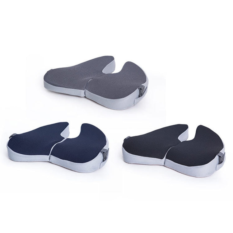 BEWALKER Foldable Travel Seat Cushion Memory Foam Breathable Chair Cushion(Navy)