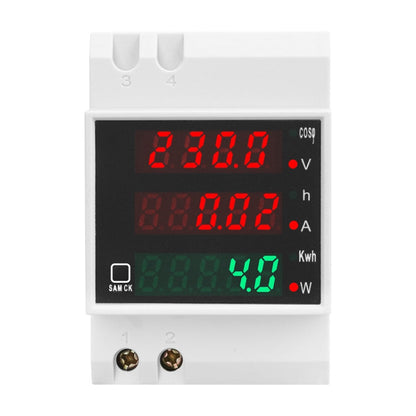 SINOTIMER SDM004 Compteur multifonction de détection de tension CA, de courant, de temps et de puissance sur rail DIN