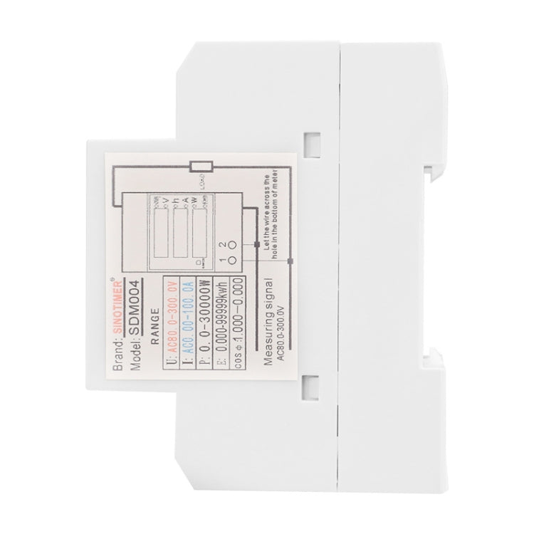 SINOTIMER SDM004 Compteur multifonction de détection de tension CA, de courant, de temps et de puissance sur rail DIN