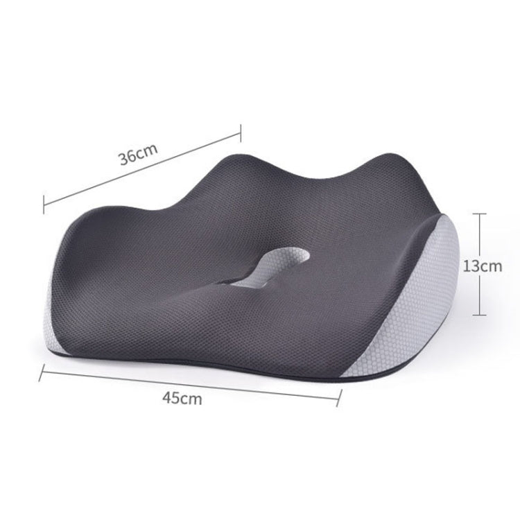 BEWALKER Slow Rebound Memory Foam Cushion Thickened Breathable Office Chair Seat Pad(Black)