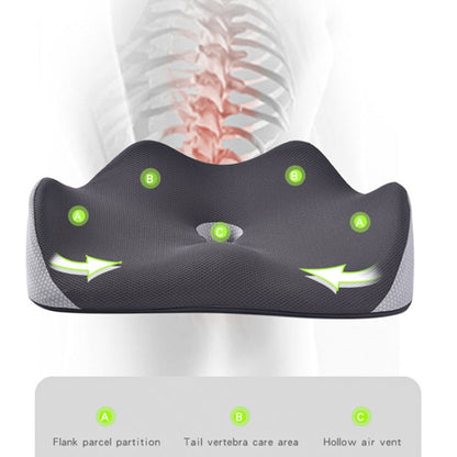 BEWALKER Slow Rebound Memory Foam Cushion Thickened Breathable Office Chair Seat Pad(Grey)