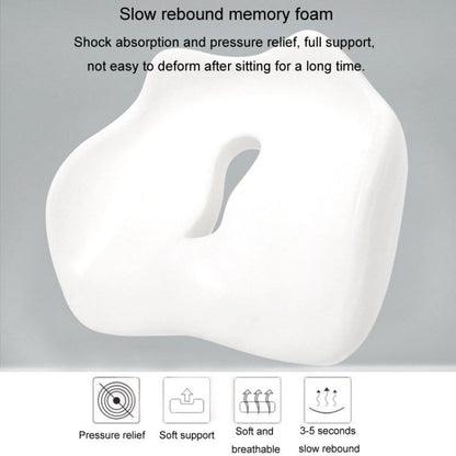 BEWALKER Slow Rebound Memory Foam Cushion Thickened Breathable Office Chair Seat Pad(Black)