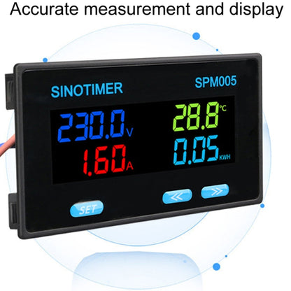 SINOTIMER SPM005 AC Digital Display Voltage Current Power Electricity Multifunctional Monitoring Meter, Specification: 200A