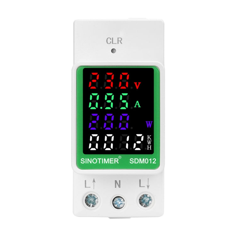 SINOTIMER DIN Rail AC Digital Display Current Voltage Power Electricity Multi-Function Tester, Model: SDM012-RS485