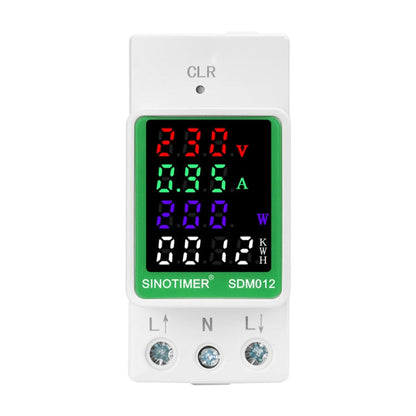 SINOTIMER DIN Rail AC Digital Display Current Voltage Power Electricity Multi-Function Tester, Model: SDM012-RS485