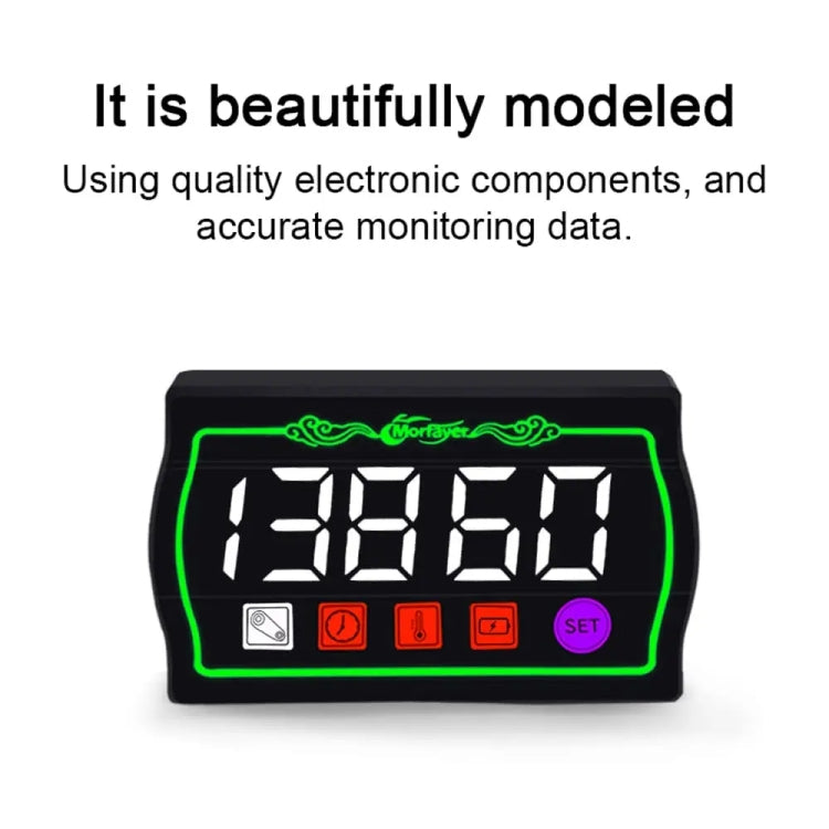 5 in 1 Ambient Temperature Tachometer Morfayer Locomotive Intelligent Multi-function Tachometer