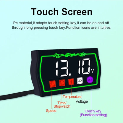 5 in 1 Ambient Temperature Tachometer Morfayer Locomotive Intelligent Multi-function Tachometer